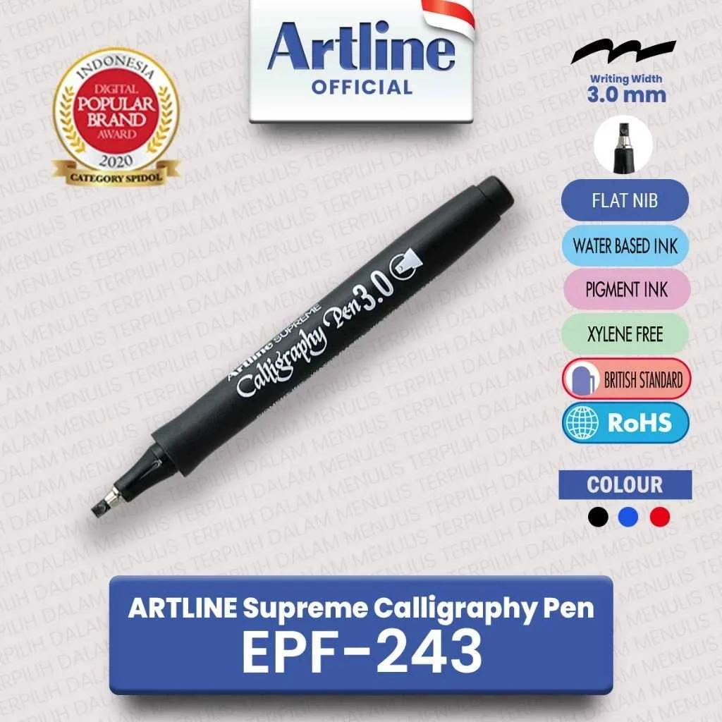Ballpoint Calligraphy Artline / Pen Lettering Arabic EPF / Pulpen Kaligrafi Hitam